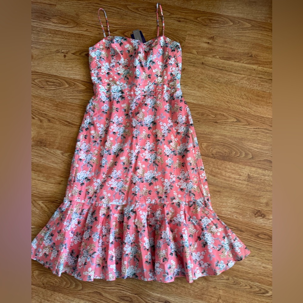NWT J. Crew Peach Floral Dress Size 0